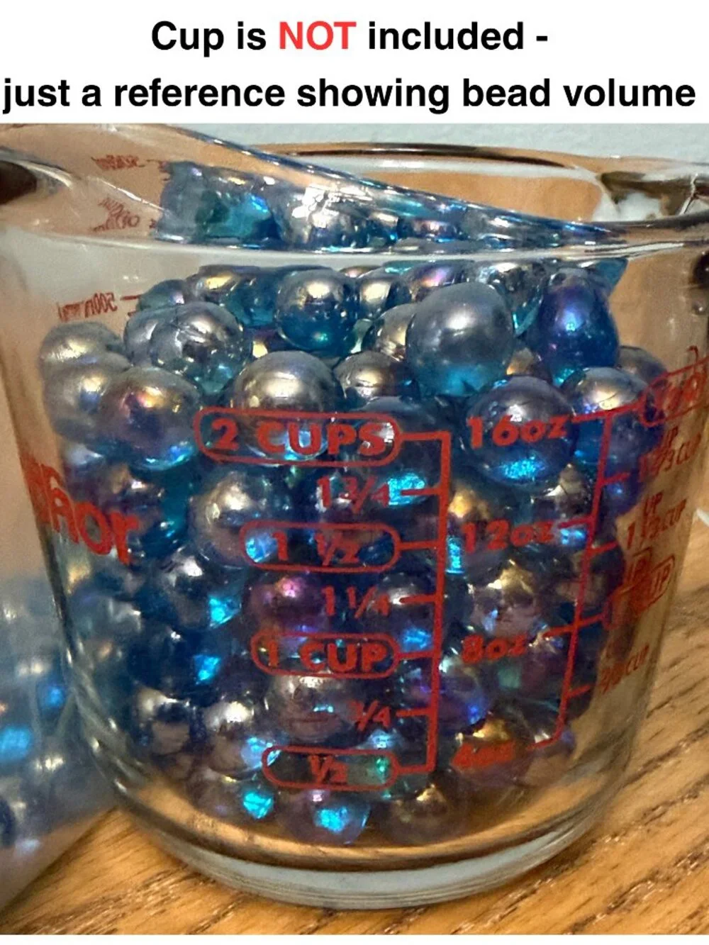 3+ LBS Blue Glass Beads Iridescent Solid Marbles Vases Aquariums Crafts